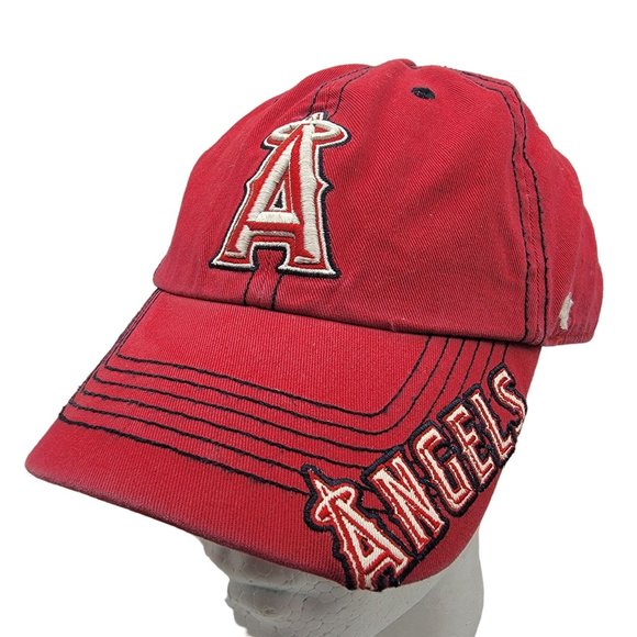 Los Angeles Angels Red Hat Cap Brim Logo Casual Sports Athletic Outdoors - Picture 1 of 10